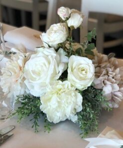 Classic White Rose Centerpiece