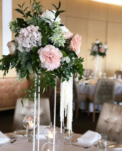 Peach & White Greenery Centrepiece - Image 2