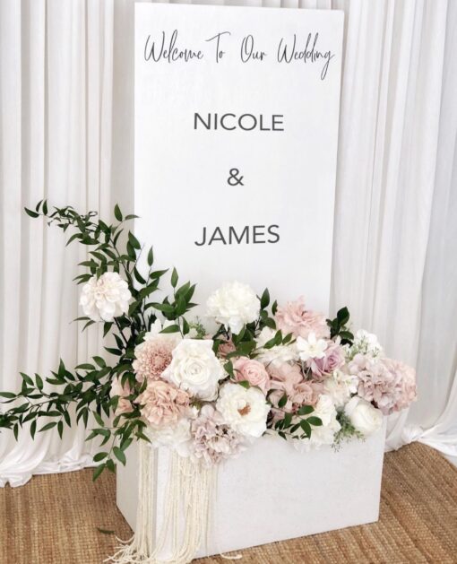 Floral Welcome Sign