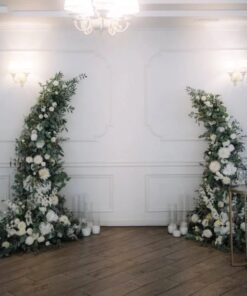 image of a White & Greenery Floral Cascade