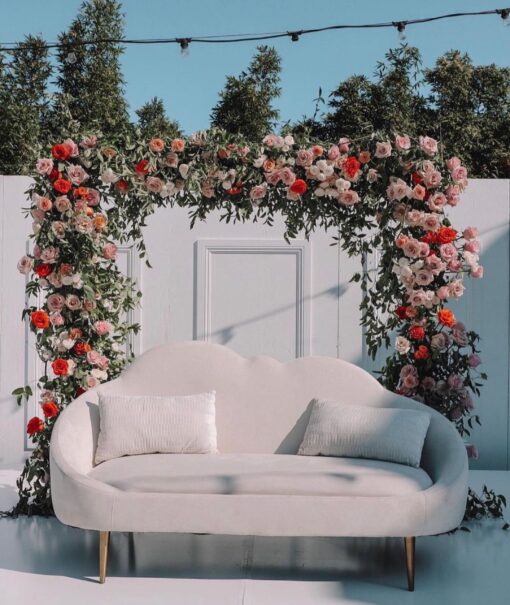 square floral arch