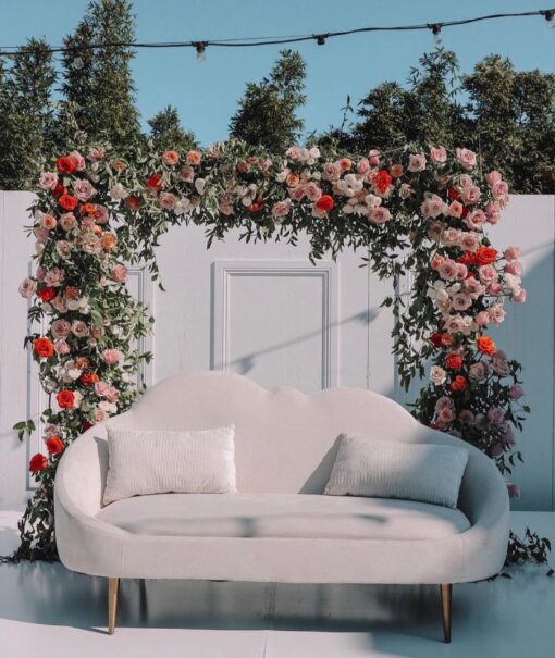 image of a square floral arch