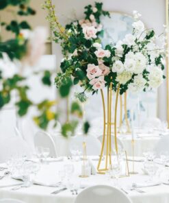 Pink & White Faux Floral Centerpiece