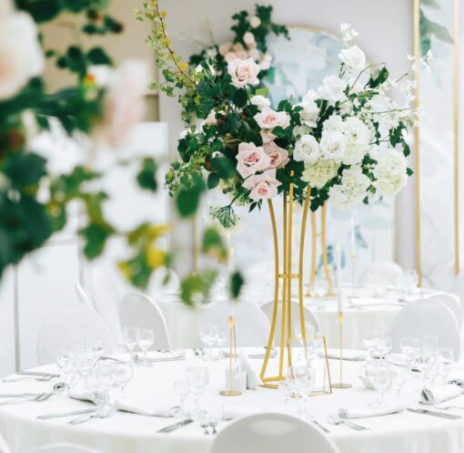 Pink & White Faux Floral Centerpiece