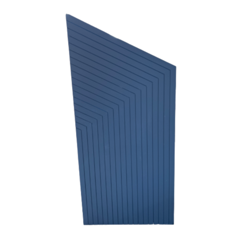 blue angled backdrop