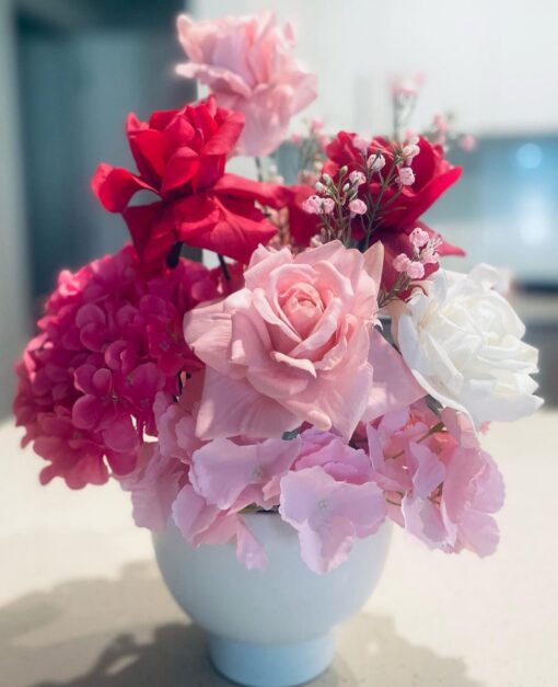 Fuchsia & Pink Flower Centrepiece