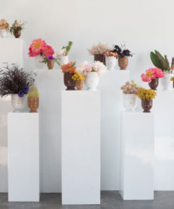 White Wooden Square Plinth
