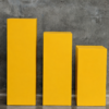 Mustard Yellow Square Plinth AI-generate conceptual mockup