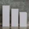 White Wooden Square Plinth
