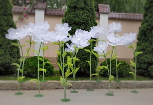 1 White Silk Flower - Image 2