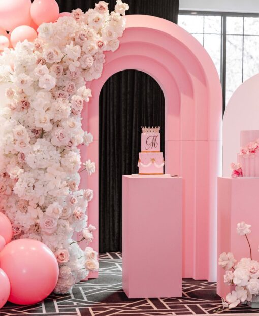 3D Pink Layered Arch
