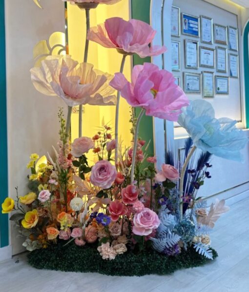 5 Silk Poppy Garden
