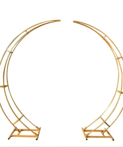 image of a Gold Metal Crescent Moon Arch