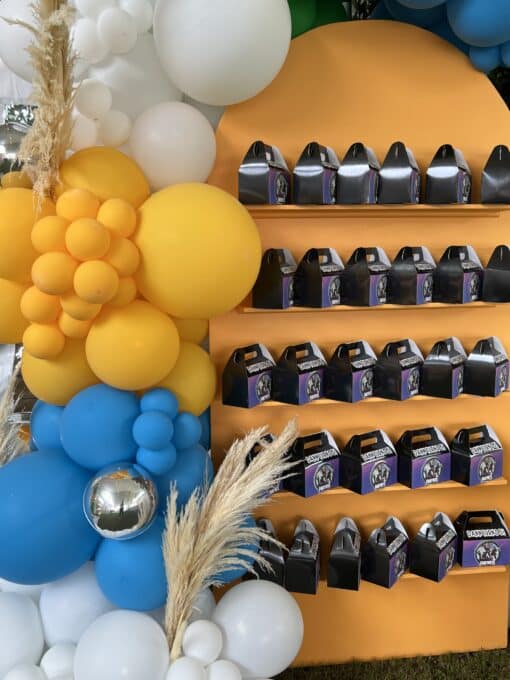 Orange Display Wall MagicFlowersEventRentals Event and Party Decors