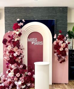 burgundy and white engagement package