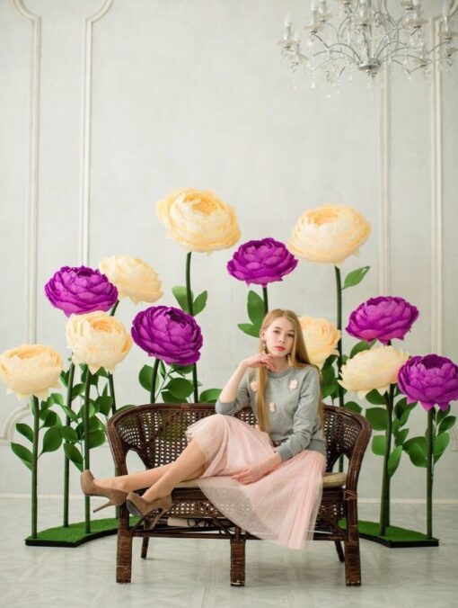 Set of 12 Giant Standing Flowers