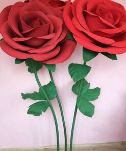 3 Giant Red Flowers