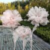 Giant Baby Pink Fabric Flowers