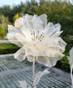 Giant White Fabric Flower