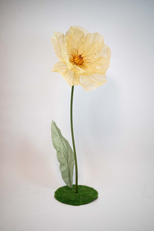 giant yellow silk flower