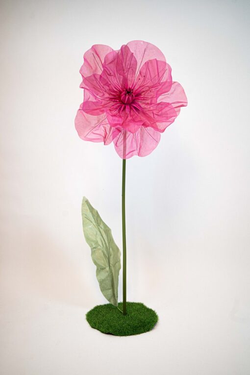 image of a fuchsia silk flower