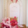 pink welcome sign