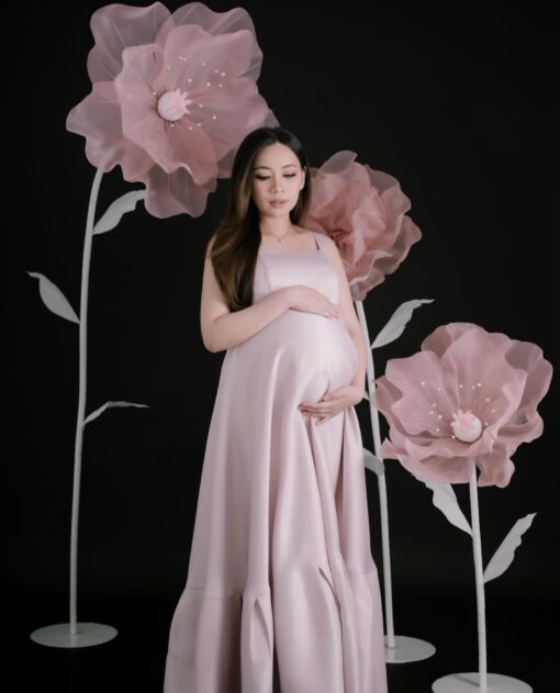 3 Blush Single Giant Silk Flowers