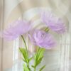 image of 3 Purple Silk Flowers.
