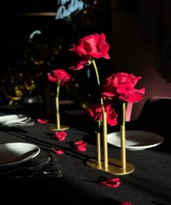 image of a Red & gold flower centrepiece