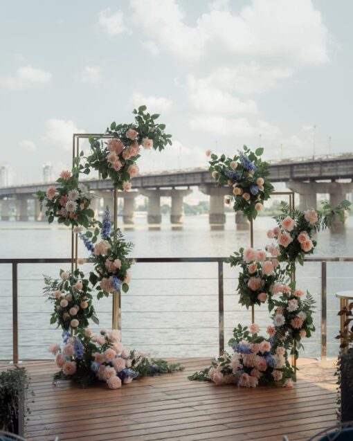 Gold Frame Flower Arrangement - Image 2