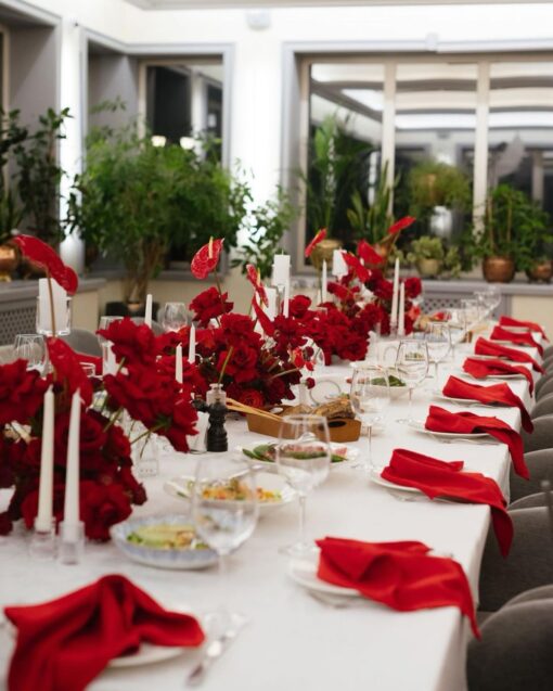 Red Floral Centerpiece - Image 6