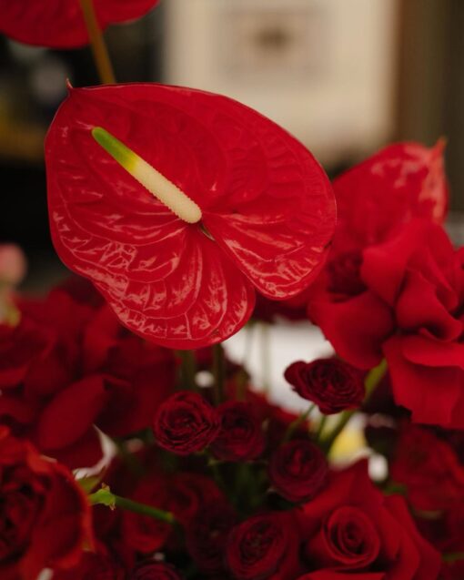 Red Floral Centerpiece - Image 3