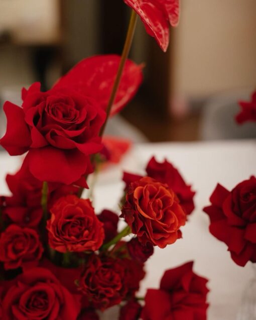 Red Floral Centerpiece - Image 2