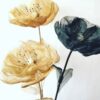 3 Flowers on a Metal Stand