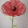 1 Red Flower on a Metal Stand