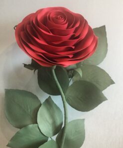 image of a 1 Red Rose on metal stand
