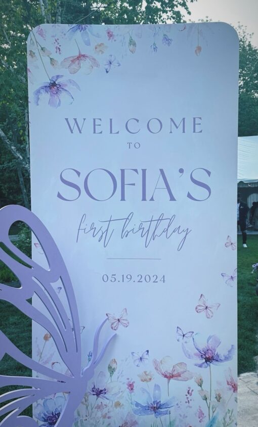 Butterfly Welcome Sign