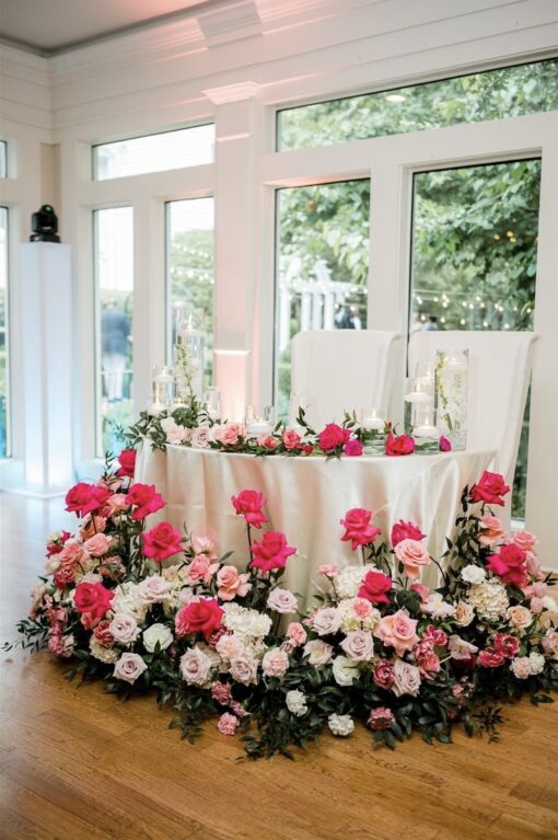 Floral Sweetheart Table Setup
