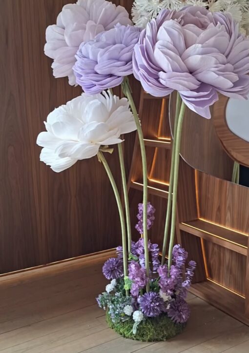 4 Lilac & White Flowers