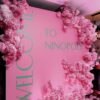 Pink Floral Welcome Wall