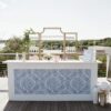 Blue & White Bar Table