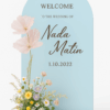 Pastel Blue Wedding Welcome Sign
