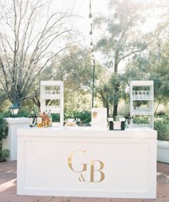 White Paneled Bar Table