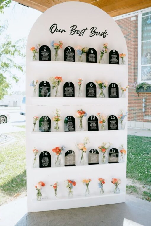 Floral Seating Chart Wall