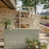 Sage Green Paneled Bar Table