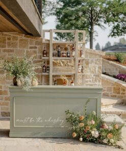 Sage Green Paneled Bar Table