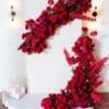 Luxury Red Floral Backdrop