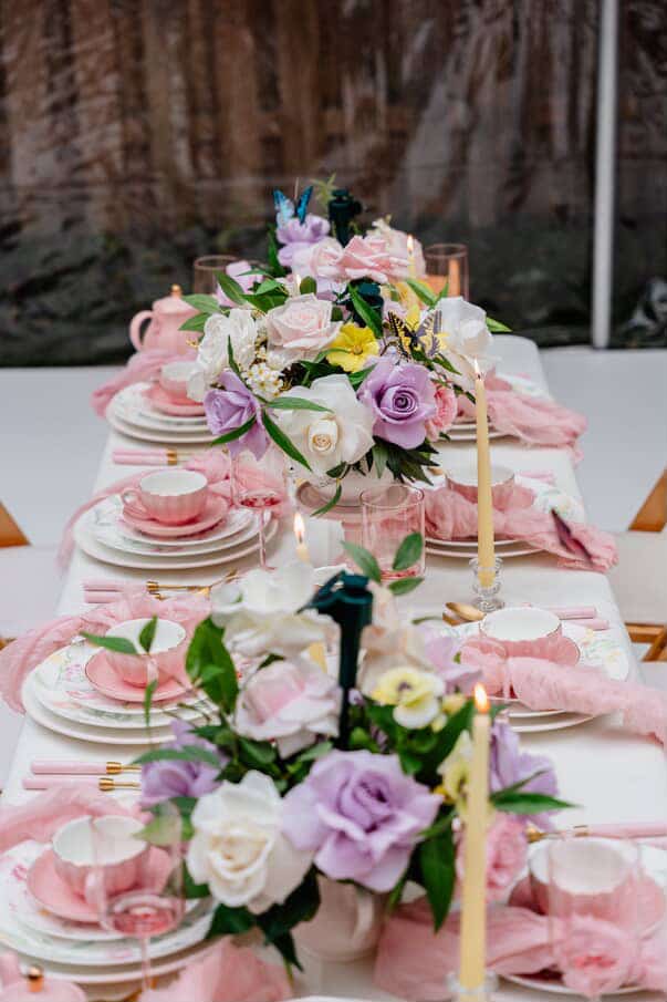 Elegant Pastel Garden Centerpiece