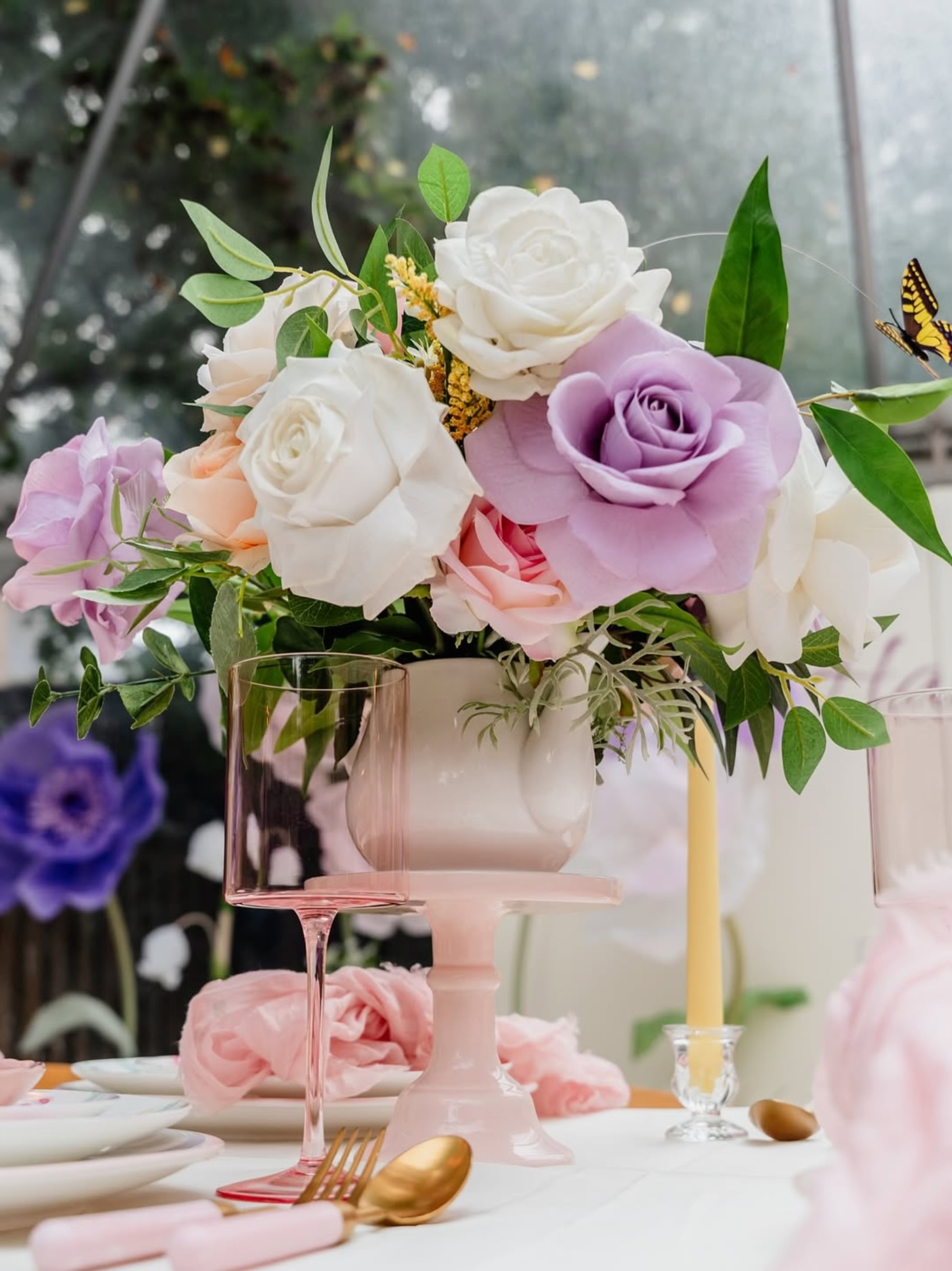 Elegant Pastel Garden Centerpiece - Image 3