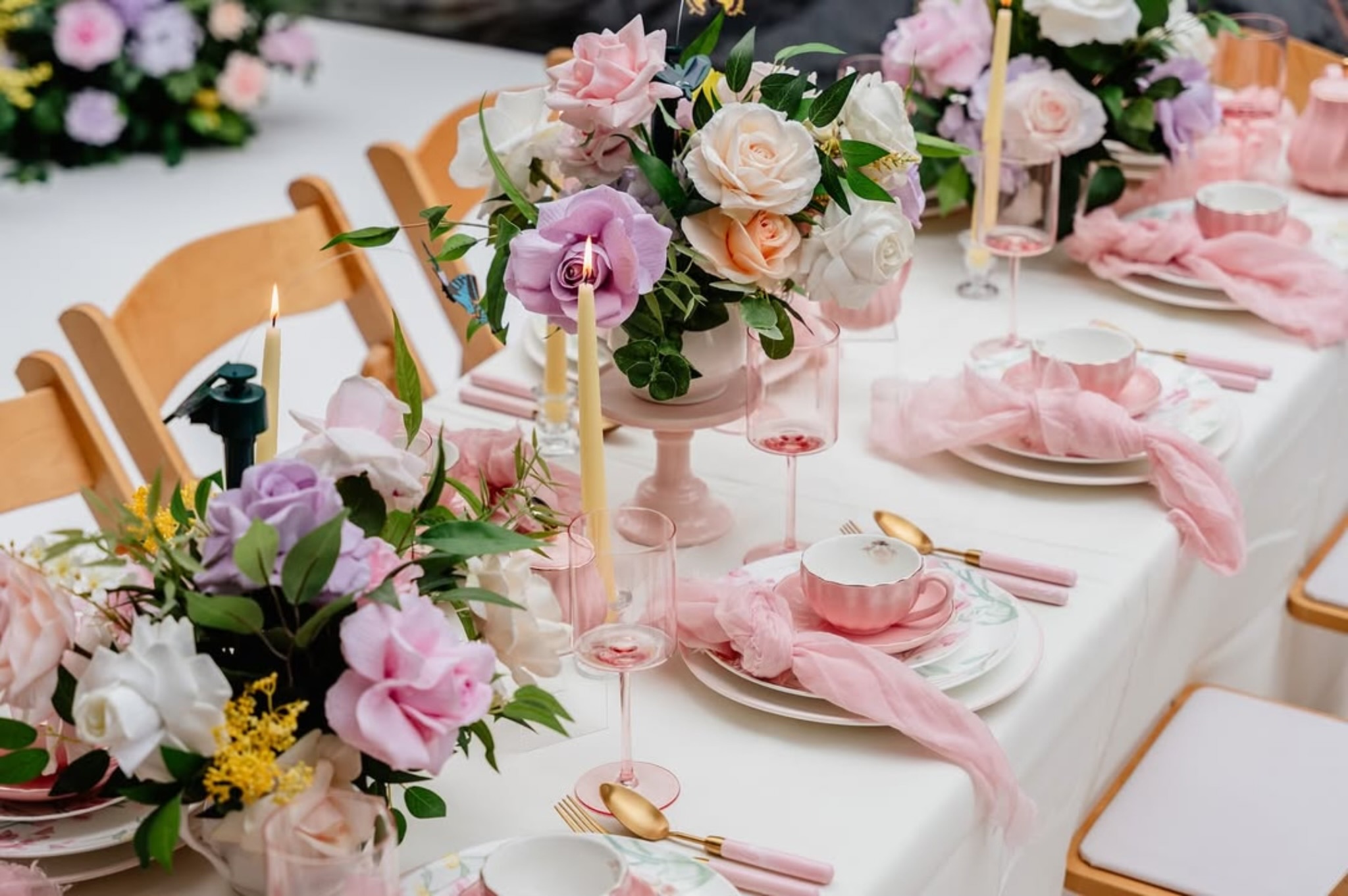 Elegant Pastel Garden Centerpiece - Image 2